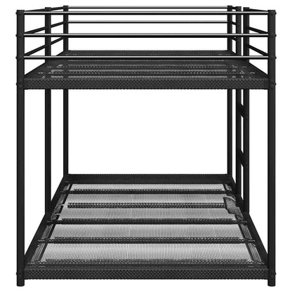 vidaXL Κουκέτα χωρίς στρώμα Μαύρο 100x200 cm Ατσάλι