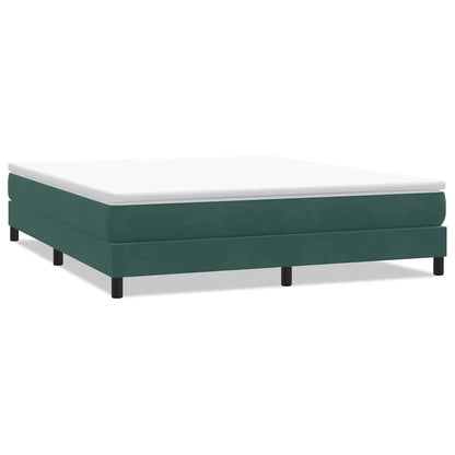 vidaXL Κρεβάτι Boxspring χωρίς Στρώμα Σκούρο Πράσινο 180x210εκ.