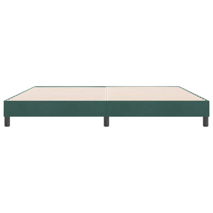 vidaXL Κρεβάτι Boxspring χωρίς Στρώμα Σκούρο Πράσινο 180x210εκ.