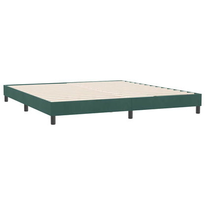 vidaXL Κρεβάτι Boxspring χωρίς Στρώμα Σκούρο Πράσινο 180x210εκ.