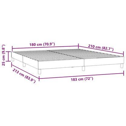 vidaXL Κρεβάτι Boxspring χωρίς Στρώμα Σκούρο Πράσινο 180x210εκ.