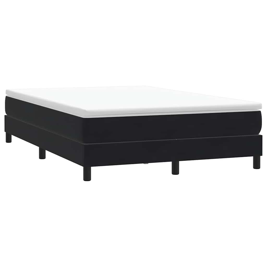 vidaXL Κρεβάτι Boxspring με Στρώμα Μαύρο 160x210 εκ. Βελούδινο