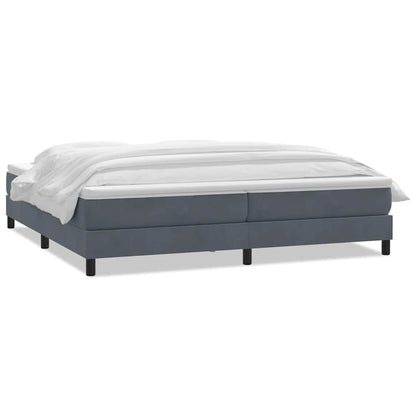 vidaXL Κρεβάτι Boxspring με Στρώμα Σκούρο Γκρι 200x210 εκ. Βελούδινο