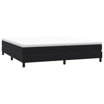 vidaXL Κρεβάτι Boxspring με Στρώμα Μαύρο 200x210 εκ. Βελούδινο