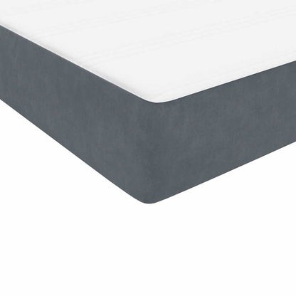 vidaXL Box Spring Κρεβάτι με στρώμα Σκούρο γκρι 180x220 εκ. Βελούδινο