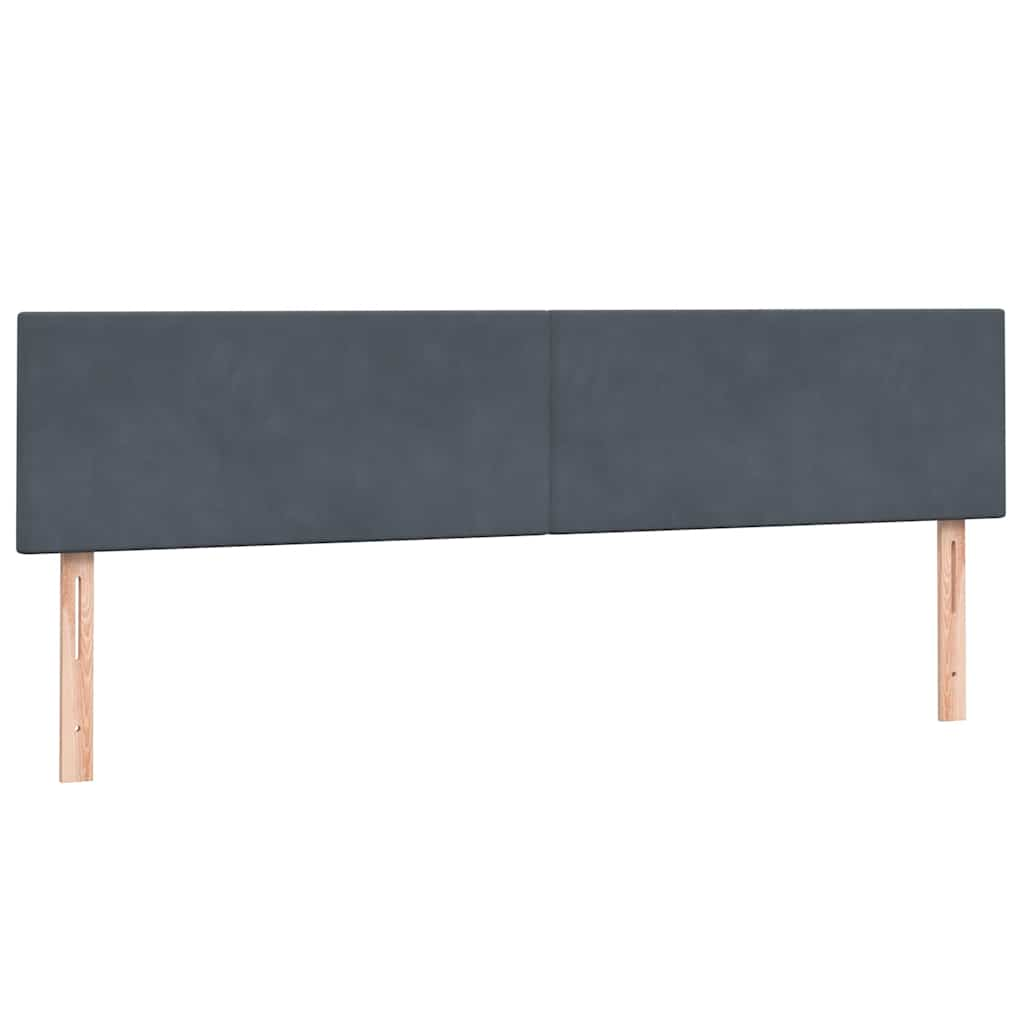 vidaXL Box Spring Κρεβάτι με στρώμα Σκούρο γκρι 180x220 εκ. Βελούδινο