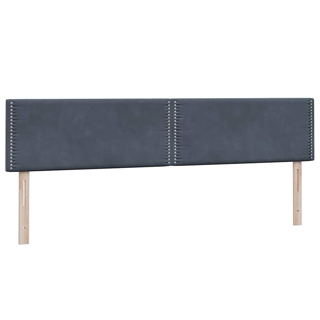 vidaXL Box Spring Κρεβάτι με στρώμα Σκούρο γκρι 180x220 εκ. Βελούδινο