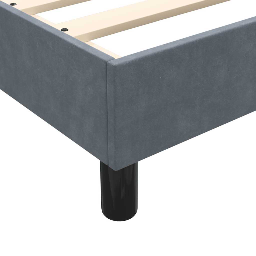 vidaXL Box Spring Κρεβάτι με στρώμα Σκούρο γκρι 180x220 εκ. Βελούδινο