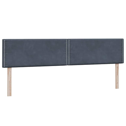 vidaXL Box Spring Κρεβάτι με στρώμα Σκούρο γκρι 200x220 cm Βελούδινο