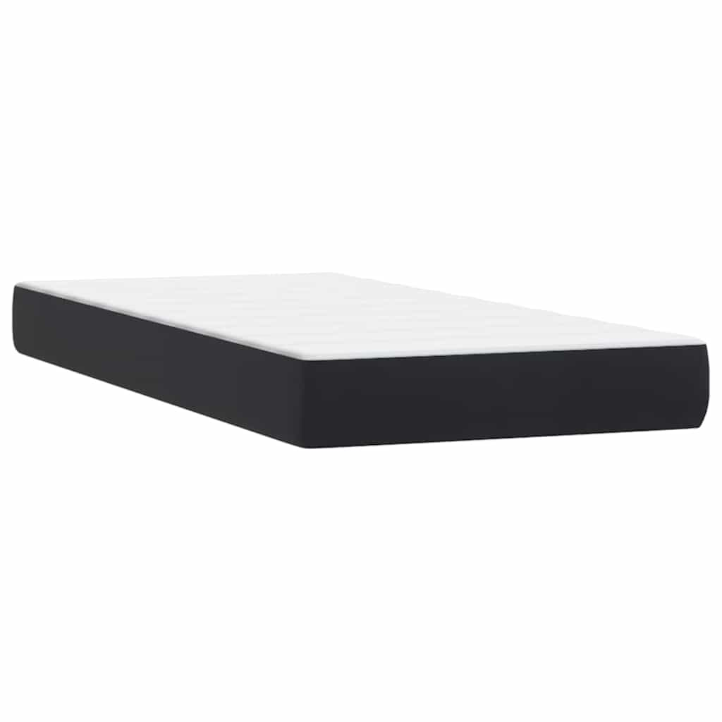 vidaXL Κρεβάτι Boxspring με Στρώμα Μαύρο 90x210 εκ. Βελούδινο