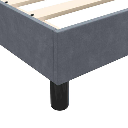 vidaXL Κρεβάτι Boxspring με Στρώμα Σκούρο Γκρι 200x210 εκ. Βελούδινο