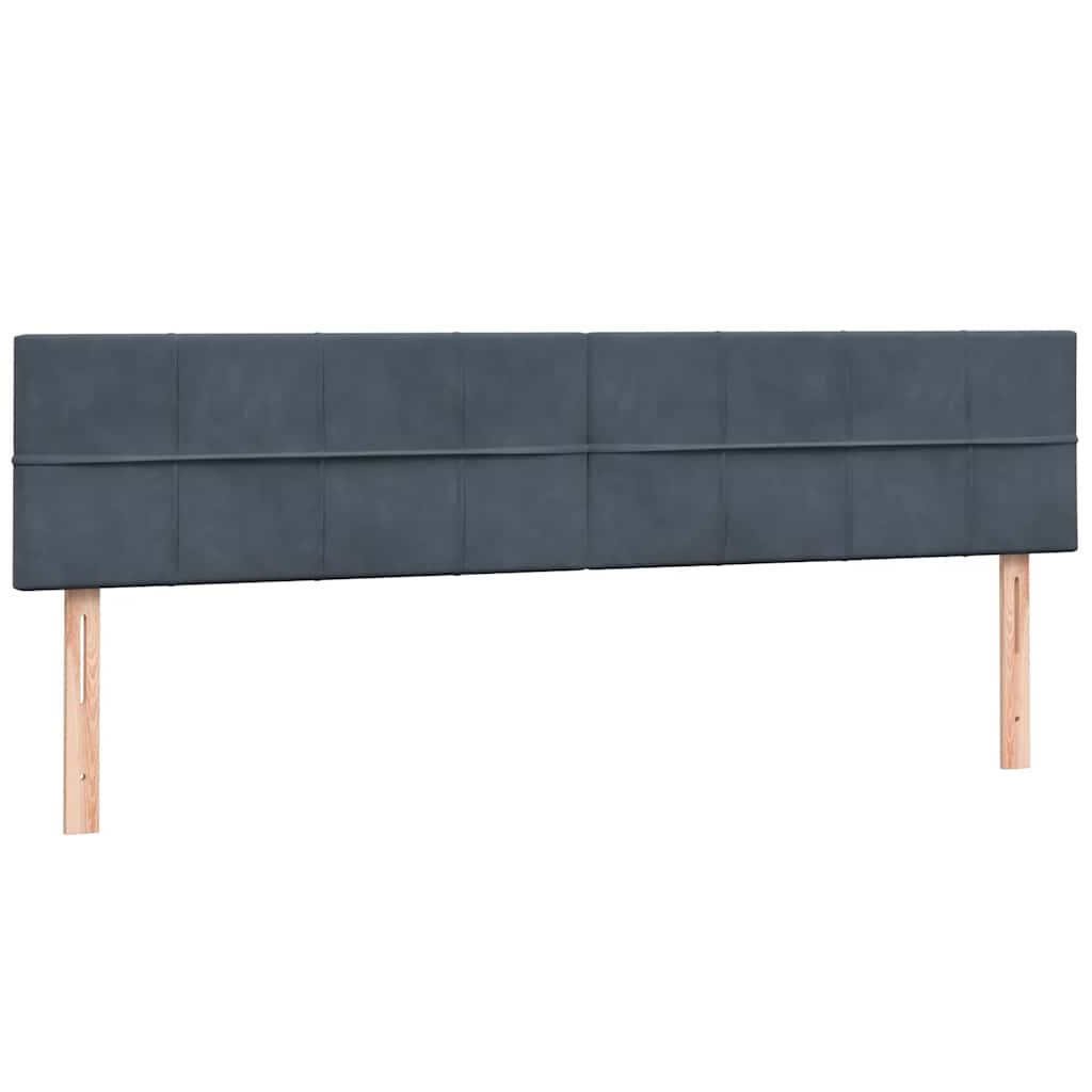 vidaXL Box Spring Κρεβάτι με στρώμα Σκούρο γκρι 180x220 εκ. Βελούδινο