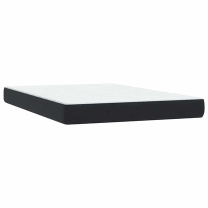 vidaXL Κρεβάτι Boxspring με Στρώμα Μαύρο 160x210 εκ. Βελούδινο