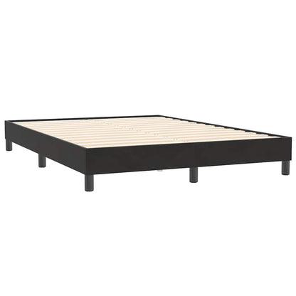 vidaXL Κρεβάτι Boxspring με Στρώμα Μαύρο 160x210 εκ. Βελούδινο