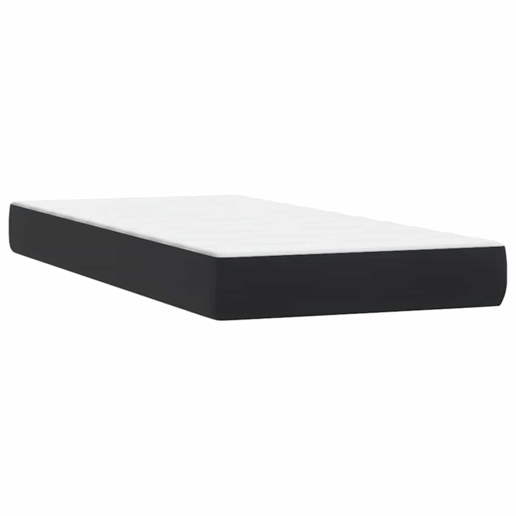 vidaXL Κρεβάτι Boxspring με Στρώμα Μαύρο 90x220 εκ. Βελούδινο