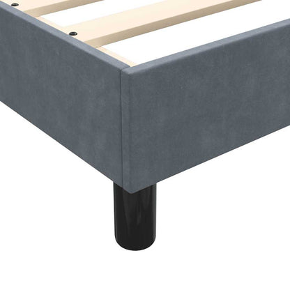 vidaXL Κρεβάτι Boxspring με Στρώμα Σκούρο Γκρι 80x220 εκ. Βελούδινο