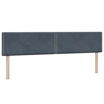 vidaXL Box Spring Κρεβάτι με στρώμα Σκούρο γκρι 200x220 cm Βελούδινο