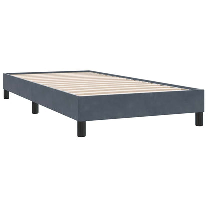 vidaXL Box Spring Κρεβάτι με στρώμα Σκούρο γκρι 80x210 εκ. Βελούδινο