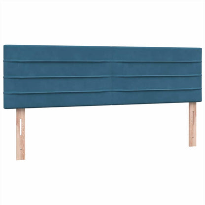 vidaXL Κρεβάτι Boxspring με Στρώμα Σκούρο Μπλε 160x210 εκ. Βελούδινο