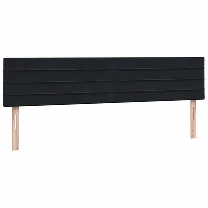 vidaXL Κρεβάτι Boxspring με Στρώμα Μαύρο 180x210 εκ. Βελούδινο