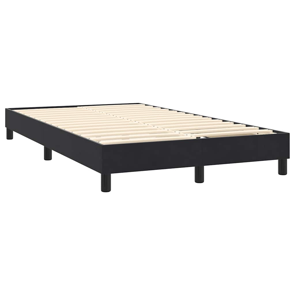 vidaXL Κρεβάτι Boxspring με Στρώμα Μαύρο 160x210 εκ. Βελούδινο