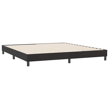 vidaXL Κρεβάτι Boxspring με Στρώμα Μαύρο 180x210 εκ. Βελούδινο