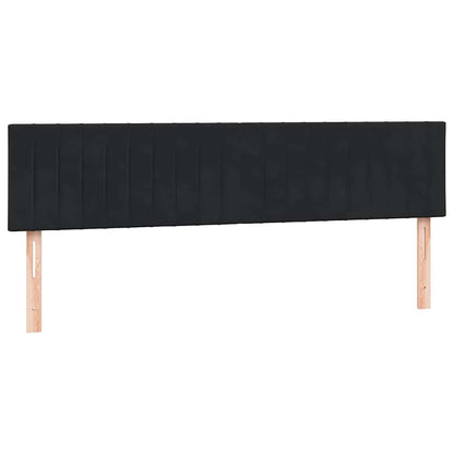 vidaXL Κρεβάτι Boxspring με Στρώμα Μαύρο 180x210 εκ. Βελούδινο