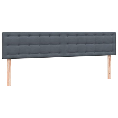 vidaXL Box Spring Κρεβάτι με στρώμα Σκούρο γκρι 200x220 cm Βελούδινο