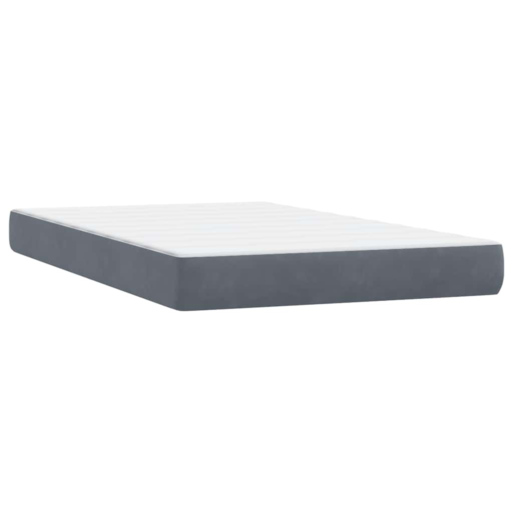 vidaXL Κρεβάτι Boxspring με Στρώμα Μαύρο 90x220 εκ. Βελούδινο