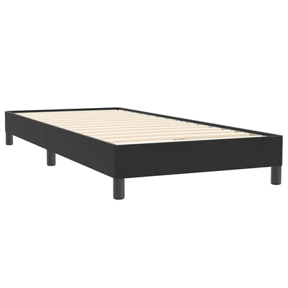 vidaXL Κρεβάτι Boxspring με Στρώμα Μαύρο 80x220 εκ. Βελούδινο