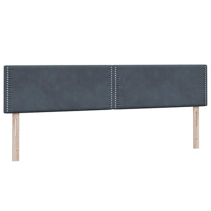 vidaXL Box Spring Κρεβάτι με στρώμα Σκούρο γκρι 200x220 cm Βελούδινο