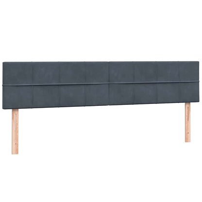 vidaXL Box Spring Κρεβάτι με στρώμα Σκούρο γκρι 200x220 cm Βελούδινο