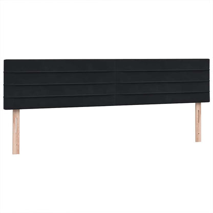 vidaXL Κρεβάτι Boxspring με Στρώμα Μαύρο 180x210 εκ. Βελούδινο