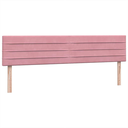 vidaXL Κρεβάτι Boxspring με Στρώμα Ροζ 180x210 εκ. Βελούδινο