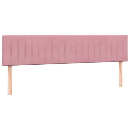 vidaXL Κρεβάτι Boxspring με Στρώμα Ροζ 180x210 εκ. Βελούδινο