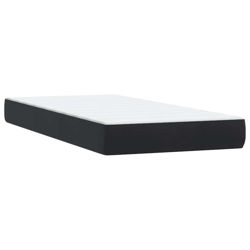 vidaXL Κρεβάτι Boxspring με Στρώμα Μαύρο 180x210 εκ. Βελούδινο