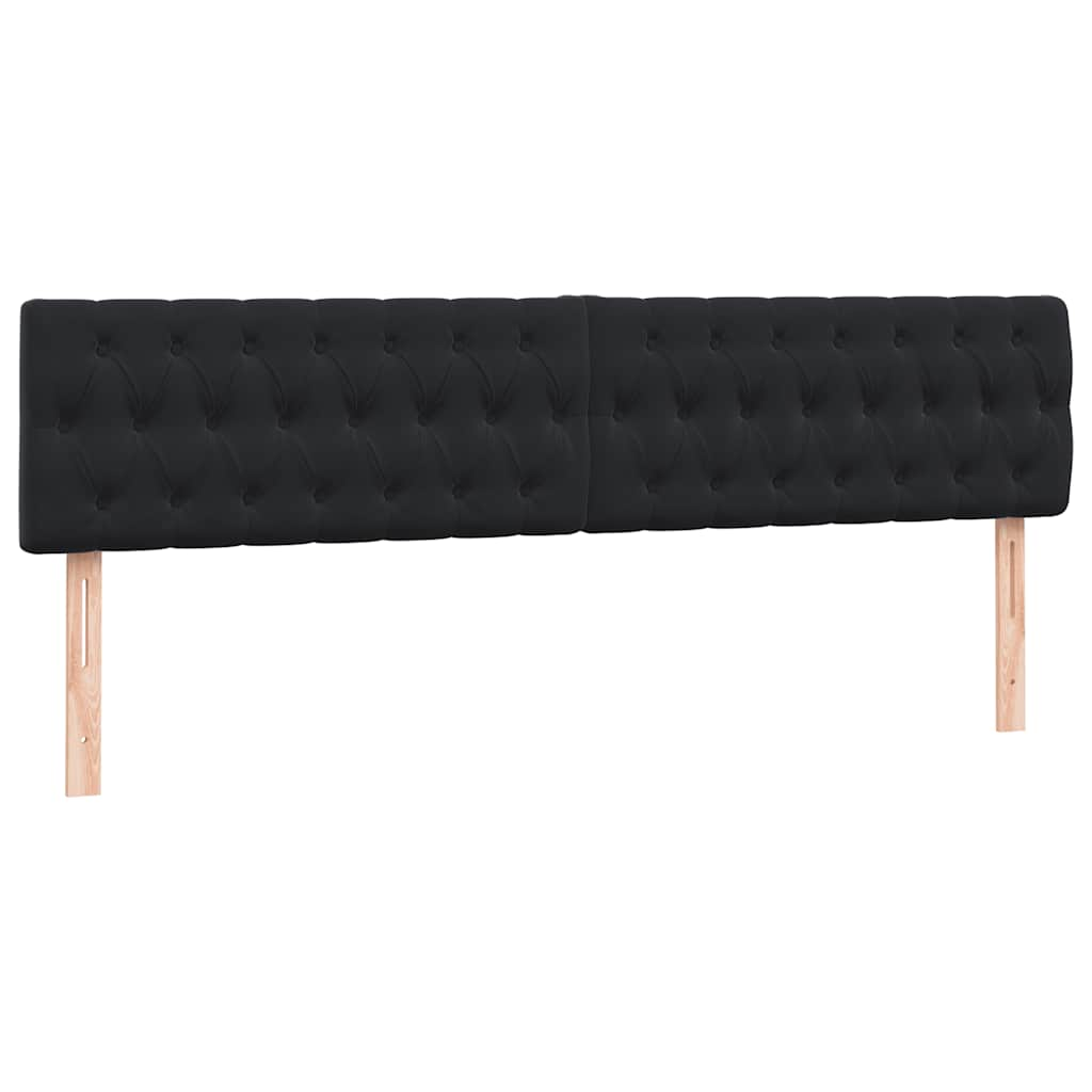 vidaXL Κρεβάτι Boxspring με Στρώμα Μαύρο 180x210 εκ. Βελούδινο