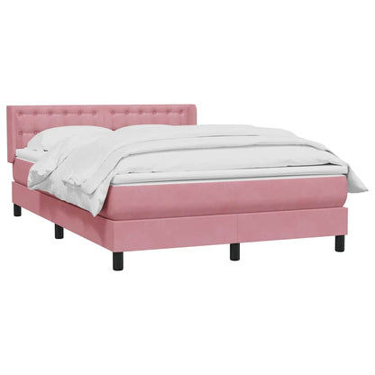 vidaXL Κρεβάτι Boxspring με Στρώμα Σκούρο Μπλε 200x220 εκ. Βελούδινο