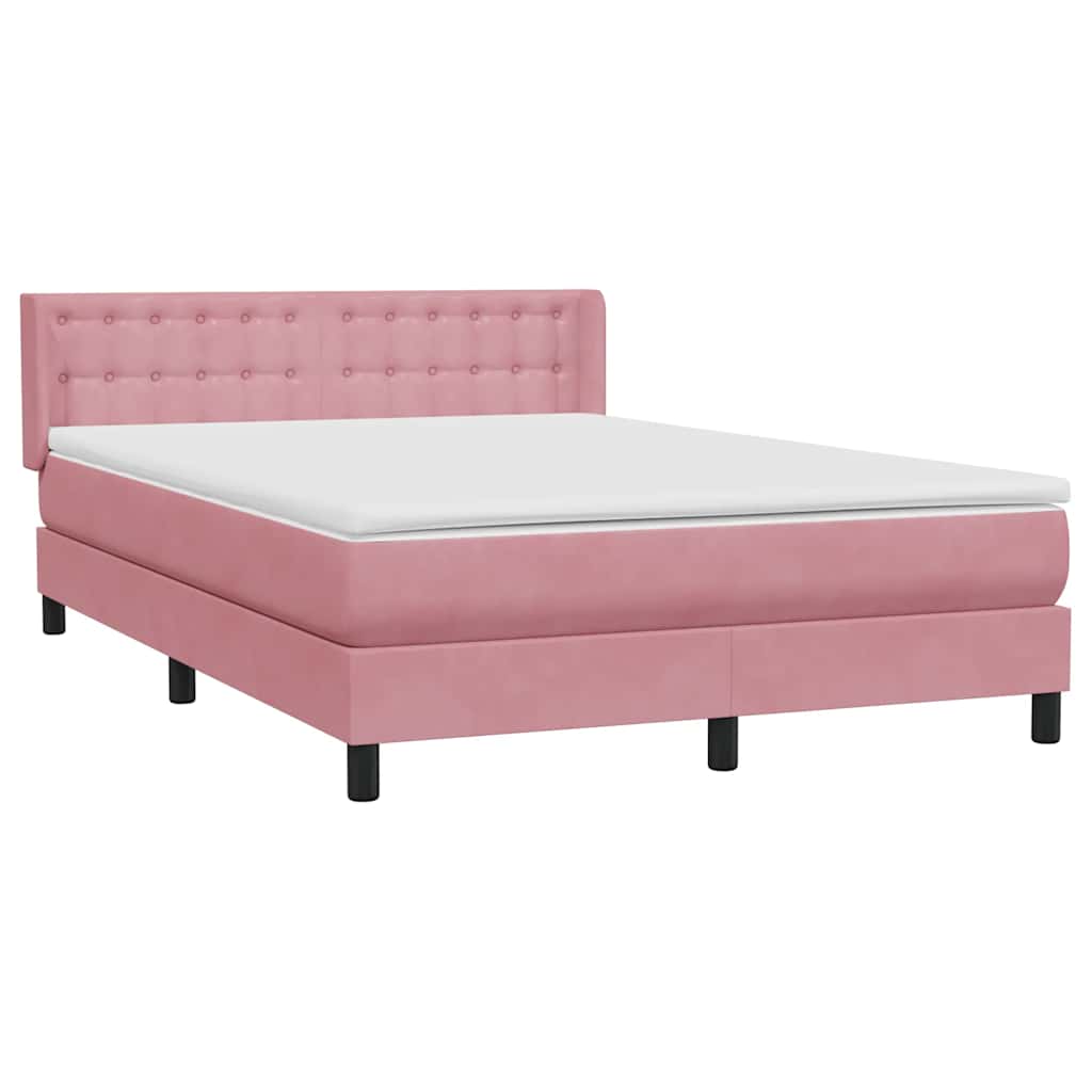 vidaXL Κρεβάτι Boxspring με Στρώμα Σκούρο Μπλε 200x220 εκ. Βελούδινο