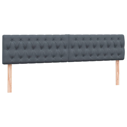 vidaXL Box Spring Κρεβάτι με στρώμα Σκούρο γκρι 200x220 cm Βελούδινο