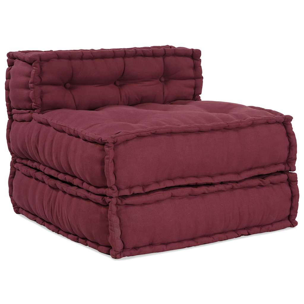 Αρθρωτό Πουφ Maroon 70x70x54 ύφασμα