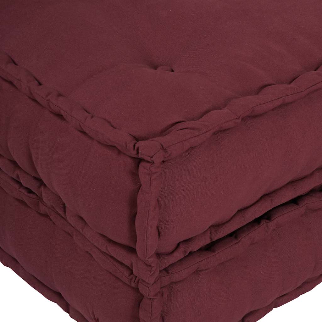 Αρθρωτό Πουφ Maroon 70x70x54 ύφασμα