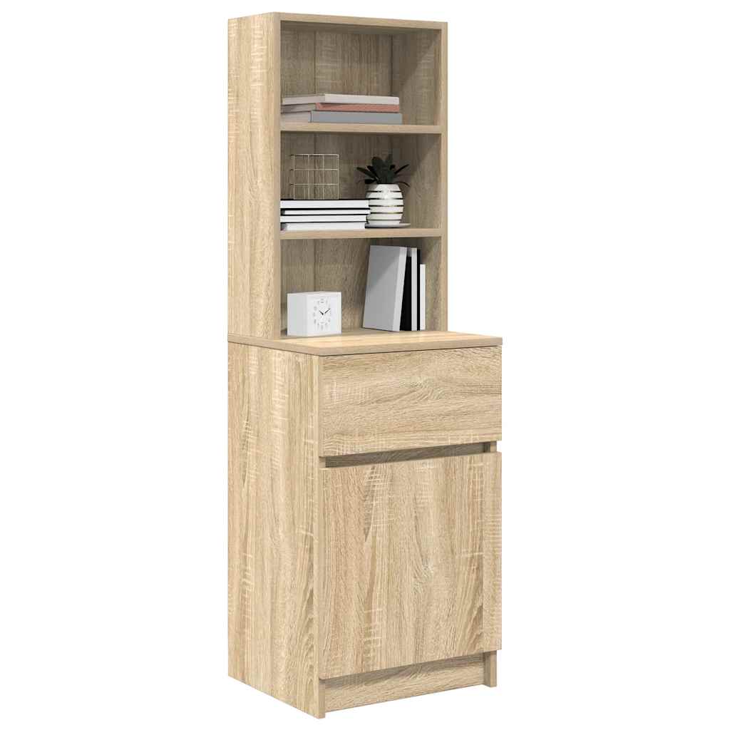 vidaXL Κομοδίνο Sonoma Δρυς 39x35x125 εκ. από Επεξεργασμένο Ξύλο