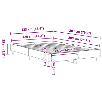 vidaXL Πλαίσιο Κρεβατιού 120x200εκ. Καφέ Δρυς