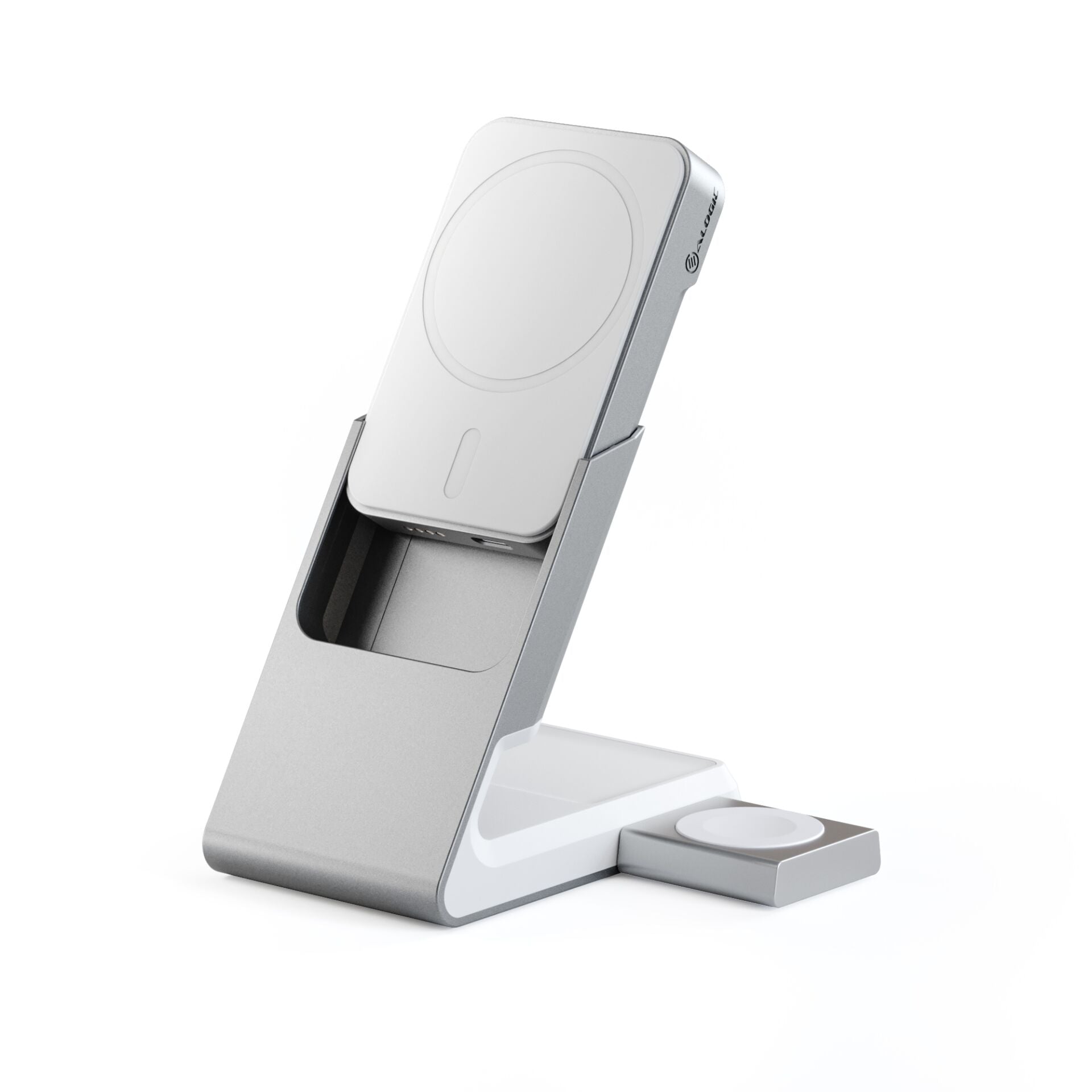 Alogic Matrix+ 3-in-1 Magnetic Charger, Power Bank, and AW Puk in White