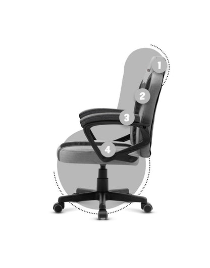 Gaming chair for children Huzaro HZ-Ranger 1.0 Gray Mesh, gray and black