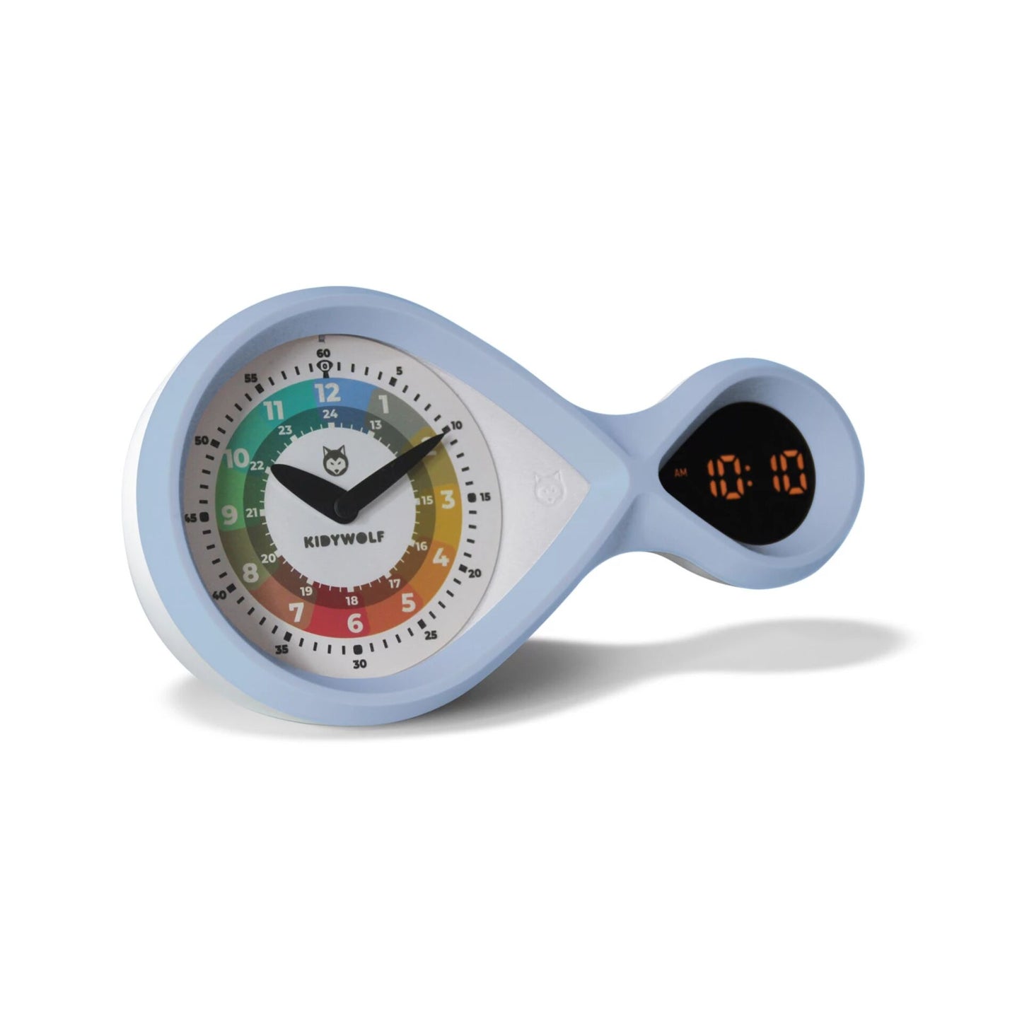 Kidywolf analog & digital Alarm Clock light blue