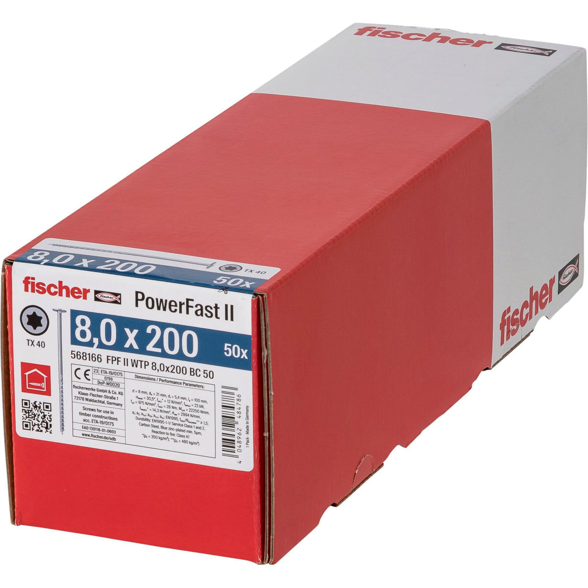 Fischer PowerFast II 8,0x200 TK TX TG blvz 50