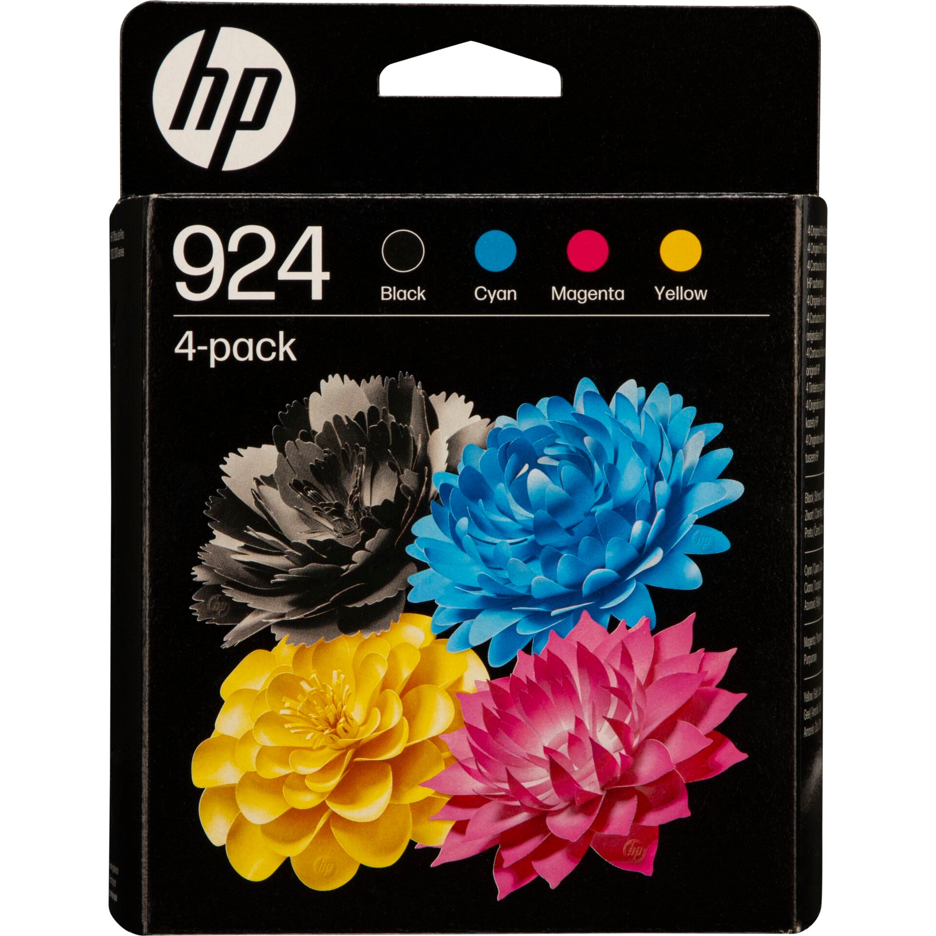 HP 6C3Z1NE 4-Pack Black/Cyan/Magenta/Yellow No. 924 Ink Cartridges