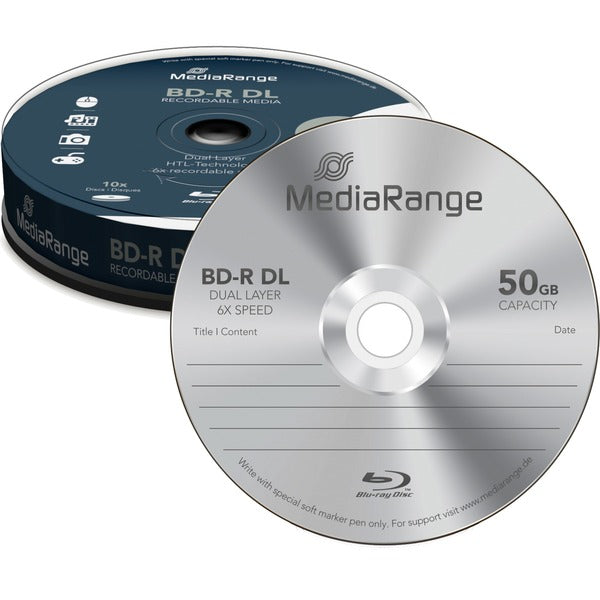 MediaRange BD-R 50 GB (6fach, 10 Stück, Retail)